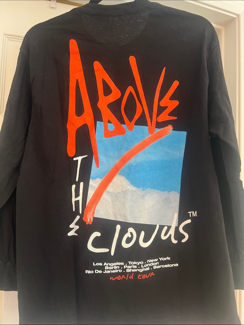Primitive Black Long Sleeve Tee with Red Logo